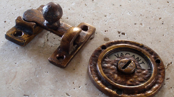 真鍮素材・丸型表示錠